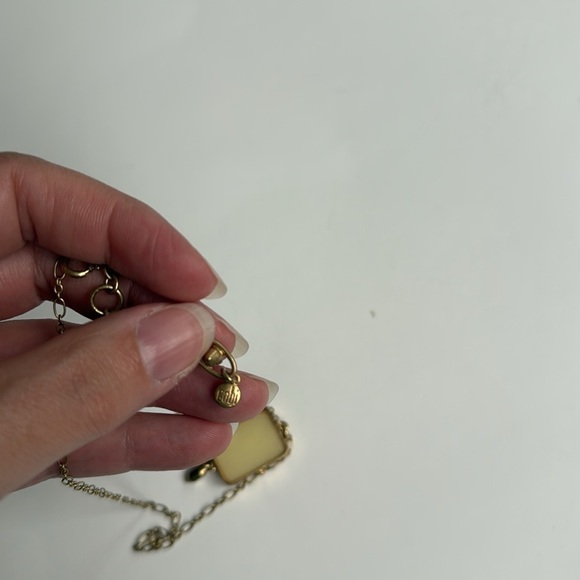 Cabi Gold Necklace with White and yellow Reversible Pendant - Picture 5 of 5